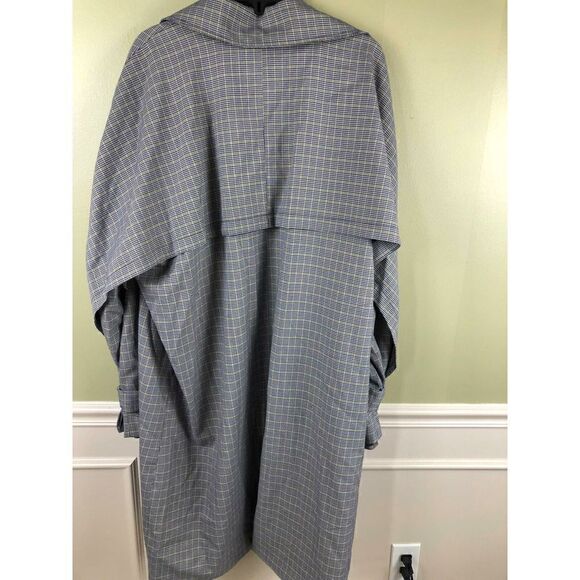 E-172 Halogen plaid duster jacket coat NAVY PLAID size XXL nwot - Picture 4 of 4